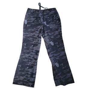 London jean boot cut grey camouflage  cotton pant size 6 short